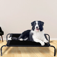 贝尼宠 狗床 宠物床行军床狗窝大型犬加粗方管透气耐抓可拆卸大中小型犬猫咪通用狗狗床 L-边牧哈士奇萨摩-102X74X20cm