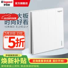 罗格朗（LEGRAND）开关插座面板 仕典系列玉兰白色86型暗装 四开双控 开关