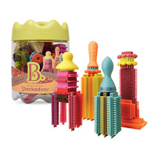 比乐B.Toys积木玩具拼插婴幼儿童环保ABS材质布莱斯特鬃毛68粒桶装