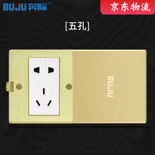 奔际（BUJU）86型全铜防溅水地面插座 平推拉式五孔十孔网络电话TV地板插座升级款 五孔