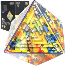 盛星  3d立体迷宫球玩具 走珠智力魔方 儿童益智玩具3-6岁以上男孩女孩燃烧吧大脑魔幻平衡球 【八面体】3D魔幻艺术迷宫