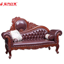 东方（DONG FANG）红木家具缅甸花梨（学名：大果紫檀） 苏州特产欧美经典122型贵妃床