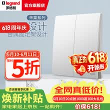罗格朗（LEGRAND）未莱系列开关插座面板 陶瓷白色86型暗装薄款磨砂质感清单报价 双开单控