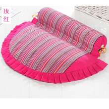 艾草枕头枕头睡觉多功能艾叶枕艾绒枕粗布顾致 玫红色