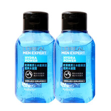 欧莱雅（LOREAL）男士爽肤水水能保湿酷爽水凝露50ml 旅行装大样 清爽补水保湿 （二瓶）