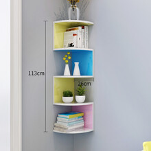 百目源 墙角架置物架搁架收纳架壁挂墙搁板墙壁转角架角落三角墙上隔板 5层内彩26深