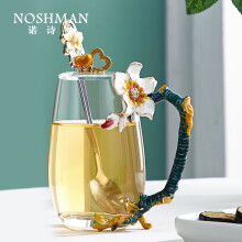 诺诗曼女士茶杯办公室高颜值水杯女玻璃杯母亲节礼物实用送妈妈生日礼盒