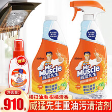 威猛先生 厨房重油污净 清洁剂 去污抽油烟机强力除垢 清新柑橘2瓶装455g去渍去油家用 重油污净455g*2瓶（清新柑橘）