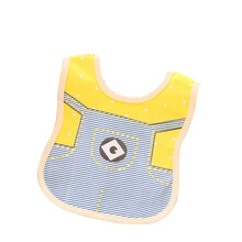 阳光菊 婴幼儿围嘴 棉围兜 可爱卡通图案口水巾新生儿围嘴围兜防水饭兜 黄色背带裤图案 均码