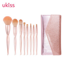 悠珂思（ukiss）芭蕾皇女化妆套刷初学者超柔软唇刷眼影刷腮红刷全套8支套装 8支套刷