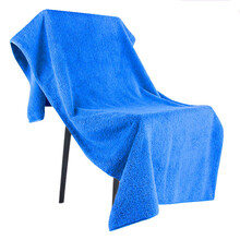 天气不错 洗车毛巾擦车布擦车毛巾超细纤维吸水毛巾清洁抹玻璃蓝色  60*160cm加厚1条装汽车用品