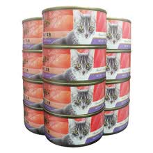 美滋元红白肉猫罐头170g*12罐 成幼猫咪湿粮包 猫零食吞拿鱼猫罐头 金枪鱼+三文鱼（红白肉170g*12罐）