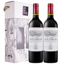 超市	
拉菲（LAFITE）巴斯克卡本妮苏维翁红葡萄酒 750ml*2瓶 双支礼盒装 智利原装进口（DBR）