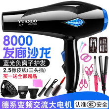 吹风机电吹风机家用大小功率理发店不伤发宿舍用学生冷热发廊吹风筒 nuomeisi 蓝光8000全部赠品【家用发廊】 #51