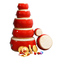 派尼美特 牛皮大鼓堂鼓玩具鼓儿童鼓幼儿园小鼓打击乐器 10寸牛皮鼓33*18cm