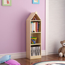 旺家星实木书柜松木小孩书架书架多层置物架简约收纳架整理架 单个书架