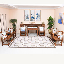 寻古红木家具非洲鸡翅木（学名：非洲崖豆木）中堂四/六件套 实木 条案条桌 佛室神台佛台条几香案 十二件套(配太师椅)