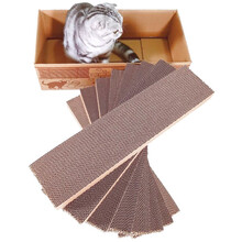 不掉屑耐抓猫抓板瓦楞纸猫窝纸箱猫窝猫抓盒子猫咪用品磨爪耐磨猫盒纸盒猫爪板 瓦楞纸箱猫抓板8块 长48×宽24×高14CM