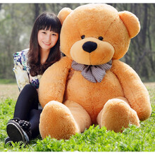 菲洛林经典泰迪熊毛绒玩具公仔玩偶布娃娃送女友礼物生日礼物情人节礼物 浅棕色 1.2米【精致大方】