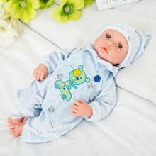 智能仿真婴儿洋娃娃会说话的布娃娃软胶宝宝家政早教女孩儿童玩具 JX255晶鑫2号蓝色小狗 《充电版》升级触摸版 50厘米