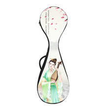 加棉琵琶包大号成人乐器琵琶袋小号儿童双肩乐器琵琶琴套图案设计厚包 成人超凡女郎