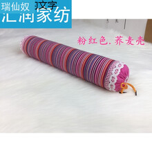 2019新款决明子小圆枕头颈椎枕棒女荞麦皮护颈枕脊椎圆柱枕Q 粉红色荞麦壳