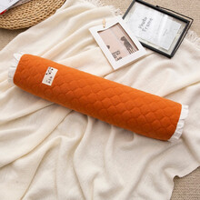 巢享家纺 颈椎枕头全荞麦护颈枕圆枕圆形成人颈椎硬枕头荞麦壳皮糖果枕枕芯 全荞麦填充 糖果荞麦枕橘黄