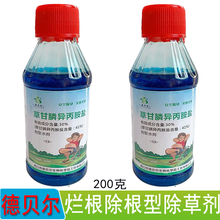 草忧愁 41%草甘膦除草剂 草甘磷 灭生性烂根型加强高效型灭草剂 庭院园林荒地除杂草药 整箱50瓶 200毫升/瓶