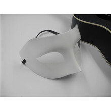 佐罗眼罩  佐罗面具黑色白色儿童成人青峰侠化妆舞会眼罩古风半脸面具男女 佐罗面具白色