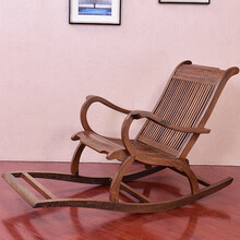 寻古红木家具非洲鸡翅木（学名：非洲崖豆木）摇椅 实木躺椅老人摇椅休闲椅夏日午休睡椅阳台休闲椅逍遥椅 单张摇椅