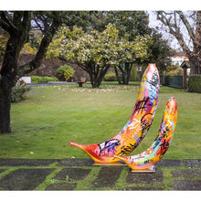 维格列艺术Bull & stein水果雕塑艺术摆件户外园林小区别墅庭院景观艺术品摆件高端家居空间摆件 进口雕塑香蕉造型手绘涂鸦特别版系列 170×800×710mm