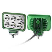 货车灯24v超亮汽车led大灯12v越野车前照大灯射灯倒车灯改装led雾灯电动车工程车叉车铲车挖机 3寸方6珠散光 环保绿壳