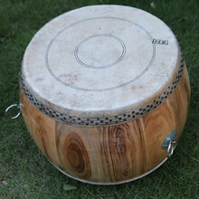 高音中音纯手工竹钉鼓7寸8寸9寸10寸12寸14寸原木扁鼓低战鼓川堂鼓道士鼓牛皮鼓小堂鼓戏剧鼓戏曲鼓 9寸高鼓鼓面29cm高24cm