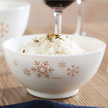 乐美雅（Luminarc)餐具套装饭碗无铅耐热漂亮淡雅盘子餐盘雪花款微波炉用2件 2件雪花饭碗5英寸口径13cm高度6.5cm