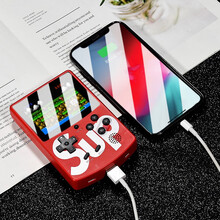 霸王小子PSP掌上游戏机充电宝掌机 powkiddy复古便携迷你10000毫安移动电源抖音大屏FC SUP红色（10000毫安 520款游戏）