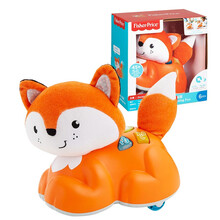 费雪学步车玩具宝宝2合1多功能四轮手推车音乐早教防侧翻儿童 二合一智慧学爬小狐狸GFK15