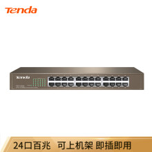 腾达（Tenda）TEF1024D 24口百兆桌面型交换机 钢壳机架式 企业工程 网络专用分线器