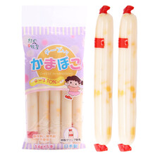 超市	日本进口 绿之味屋 鳕鱼肠 儿童休闲零食火腿肠 奶酪鱼肉肠 70g(14g*5根入)