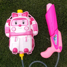 儿童背包水枪玩具抽拉式大容量男孩宝宝滋水枪抢小孩喷呲水戏水枪 背包水枪安巴