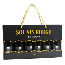 小瓶装红酒187ML6支装 迷你干红葡萄酒礼盒六瓶整箱法国原酒进口干红葡萄酒甜白过年节日送礼 干红187ML【6支】+定制款礼盒