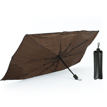 OB汽车遮阳伞挡风玻璃遮挡防晒隔热汽车伞汽车遮光板遮阳挡车内太阳伞 [暗金条纹]标准版汽车遮阳伞送伞套