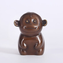 德祥缘【迷你版12生肖】铜猴摆件工艺礼品客厅办公室家居装饰品 生肖猴【礼盒包装】