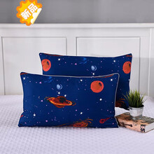 枕头枕芯一对装整头学生宿舍床一只装护颈椎枕单人男女孩 星球[1枕芯＋1枕套]