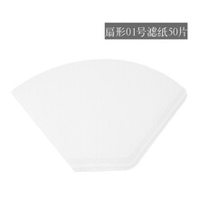 泰摩 手冲咖啡滤纸 滴漏式咖啡滤杯专用过滤纸 兼容V60滤纸50片/包 101扇形滤纸（1-2人份）净白色