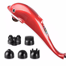 诺威娜 海豚颈椎按摩棒多功能按摩器颈部腰部腰椎肩颈肩部腿部按摩仪家用 按键式