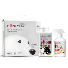 好命天生(Honeycare)宠物尿垫 狗狗尿片训导垫倍吸魔珠净味狗尿片s码 33*45cm 80片 尿垫M*2包 除臭剂 沐浴露