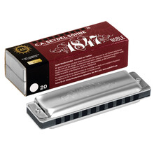 德国进口SEYDEL赛德 十孔10布鲁斯蓝调金属口琴 1847 NOBLE 成人初学 LG调