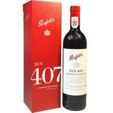 奔富407 BIN407赤霞珠干红葡萄酒 澳洲原装原瓶进口  木塞款 官方礼盒单支装