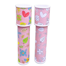 万花筒diy玩具手工制作材料包 儿童幼儿园材料自制多棱镜涂色空白转 F.涂色款 小小花草世界