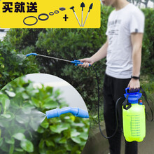 园艺小型喷雾器农用手动高压喷水壶加厚五升5L8L压力浇花喷壶 8升红色 配38cm全铜喷杆